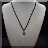 J089. Jeanine Payer sterling silver pendant on cord w/”one heart...” quote. 16” - $65